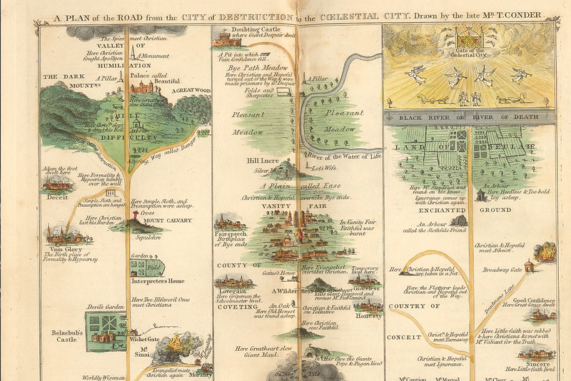 "pilgrim's progress: 1844 color map" by joguldi is licensed under CC BY 2.0